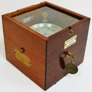 Rare Antique 2 Day Louis Weule Co No12025 Boxed Fusee Ships Marine Chronometer 12