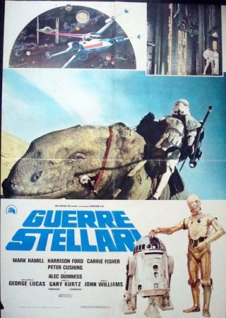 Star Wars Italian 1f Movie Poster 26x38 1977 George Lucas Rare