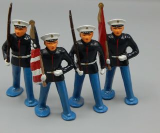 Orc Marine Corps Parade Dress Blues Usmc Barclay Manoil Lead Soldiers Wwii Rare