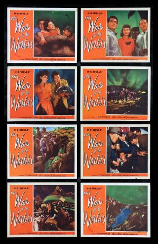 War Of The Worlds ✯ Movie Poster Sci Fi Lobby Card Set 1953 Rare