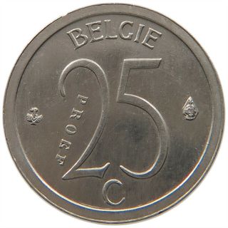 Belgium 25 Centimes 1964 Essai Pattern Nickel Top Rare T81 069