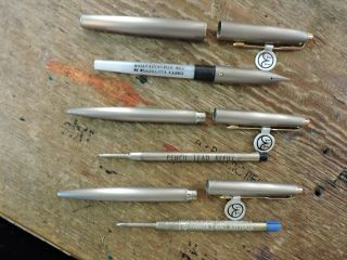 RARE NOS Vintage TITANIUM PARKER T1 Fountain Pen Ballpoint Mechanical Pencil Set 11
