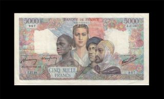 12.  12.  1946 Banque De France 5000 Francs X - Rare " Z " ( (ef))