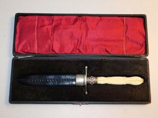 Very Rare Will And Finck San Francisco Gold Rush Cased Dagger Boot Knife