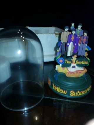 1997 The Beatles " Yellow Submarine " - Franklin Ltd.  Music Dome/box Rare