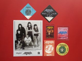 Anthrax,  Promo Photo,  6 Different Backstage Passes,  Rare Originals,  Various Tours