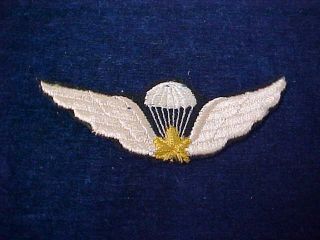 Rare Orig Ww2 Cloth Canadian Airborne Paratrooper Jump Wing On " Black "