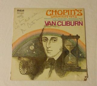 Rare Pianist Van Cliburn Personal Autograph On Chopin 