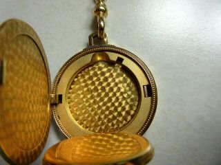 Rare Piaget 18k YG 1900 Gold Coin Flip Up Pocket Watch w/ 14 kt.  watch chain 4