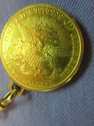 Rare Piaget 18k YG 1900 Gold Coin Flip Up Pocket Watch w/ 14 kt.  watch chain 9