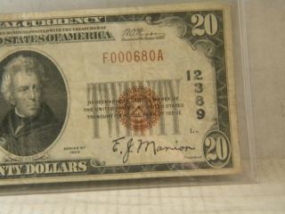 1929 $20 the telegraphers national bank of st.  louis missouri low 000680 rare 2 3