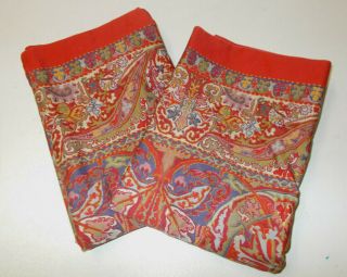 2 Rare Ralph Lauren Galahad Sateen Pillowcases Aragon Medieval Guinevere
