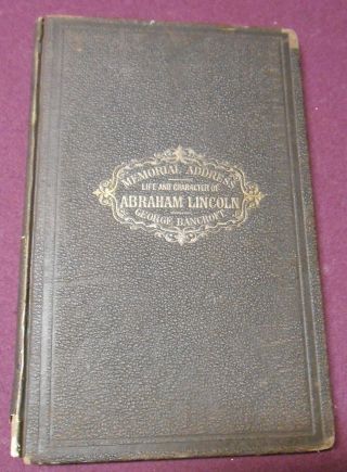 1866 Abraham Lincoln Memorial Funeral Book By Congress Very Rare Civil War