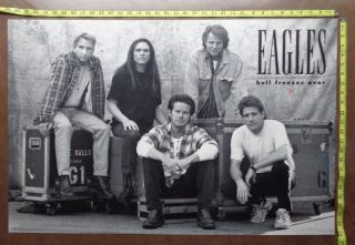 Eagles Poster,  23x35 ",  Very Rare Record Company Promo,  Hell Freezes Over
