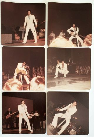 Elvis Presley - 6 Rare Concert Photos - Around 1970 - Las Vegas Hilton