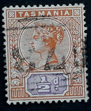 Rare Undated Tasmania Australia 1/2d Tablet Stamp Num Cds 73 - Buckland