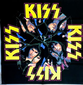 KISS Crazy Nights 1987 Tour Scarf RARE 1980s KISS Non - Makeup Merch NO AUCOIN 2