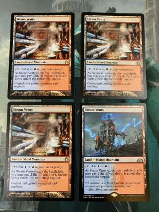 Steam Vents 4 Total Rare Return To Ravnica Guilds Of Ravnica Magic The Gathering