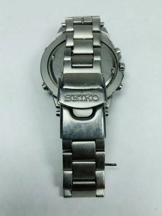 Rare 200m Seiko Stainless Steel Chronograph Men ' s Wrist Watch Yellow 7T32 - 6K19 6