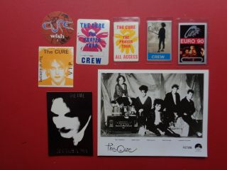Cure,  B/w Promo Photo,  6 Backstage Passes,  Rare Originals,  Various Tours