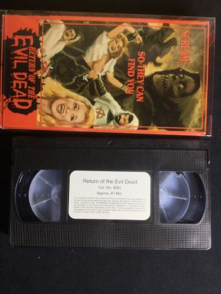Return of the Evil Dead Rare Horror VHS W Box Protector SEE STORE 5