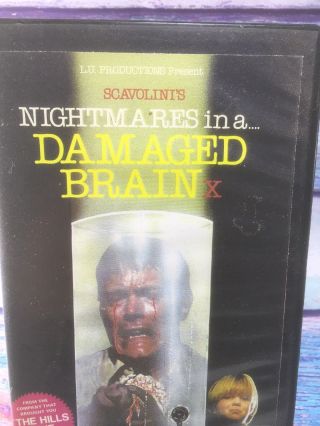 RARE NIGHTMARES IN A BRAIN VHS 80 ' s Cult Horror Gore (n9) 2