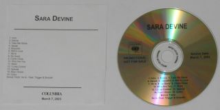 Sara Devine - 2003 U.  S.  Promo Cd - Unreleased Album Rare