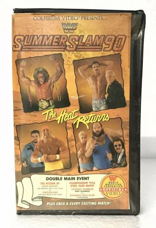 Wwf Summerslam 1990 90 Vhs Video Wwe Ultimate Warrior Hulk Hogan Wrestling Rare