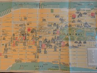Rare 1928 15x38 Chase Bank Pictorial MAP of York City NYC 4