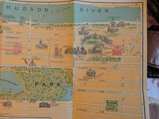 Rare 1928 15x38 Chase Bank Pictorial MAP of York City NYC 6