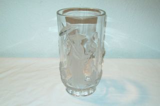 RARE  VERLYS SIGNED MANDARIN ART GLASS VASE 2