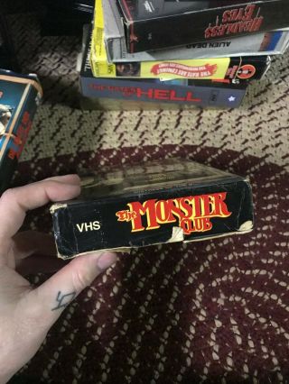 MONSTER CLUB THRILLER VIDEO HORROR SOV SLASHER RARE OOP VHS BIG BOX SLIP 5