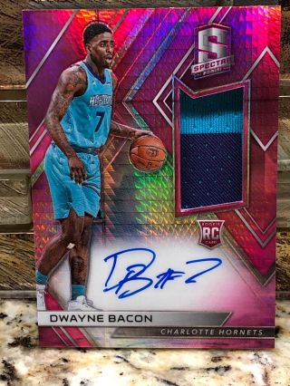 Dwayne Bacon 2017 - 18 Panini Spectra Neon Pink Jersey Autograph Auto Rc /25 Rare