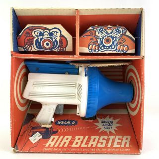Rare Blue & White Wham - O Air Blaster With Box And Target