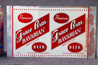 Grace Bros.  Bavarian Type Beer Can,  Maier Brewing Co.  Los Angeles,  Rare Flat