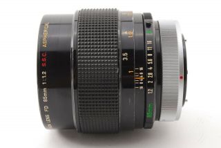 RARE【EXC,  】Canon FD 85mm f1.  2 S.  S.  C.  Aspherical MF Lens from Japan 536 5