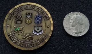 RARE US Navy SEAL USASOC Special Operations South SOCSOUTH SOCOM Challenge Coin 2