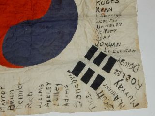 RARE WW2 GI SIGNED KOREAN FLAG 1945 WWII Korea war 32nd Inf Regt 7th ID 4