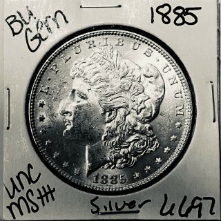 1885 Bu Gem Morgan Silver Dollar Unc Ms,  U.  S.  Rare Coin 6697