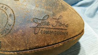 1960 ' s AFL Spalding J5 - V Football Joe Foss Signature RARE Find Authentic 2