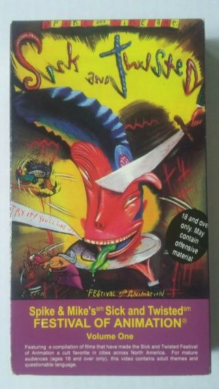SPIKE and MIKE ' S SICK and TWISTED FESTIVAL of ANIMATION Volume 1 VHS RARE 2
