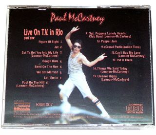 BEATLES Paul McCartney - Live On TV In Rio - Part 1 [RAM RECORDS] CD Rare 2