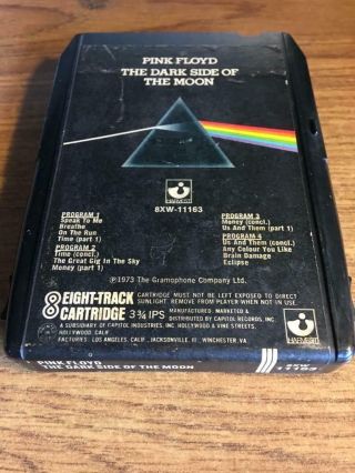 Pink Floyd Dark Side Of The Moon Rare 8 Track Tape Late Nite Bargain