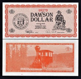 Canada 1985 - 1987 Local Currency Dawson Dollar Radar Serial Unc Rare