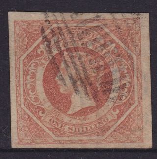Nsw Rare 1854 1/ - Rosy Vermilion Qv Diadem Imperf Fine Sg 99 Cv$160,  (hg104)