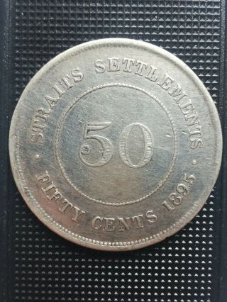 Straits Settlement Queen Victoria 50cent 1895 - Very Rare