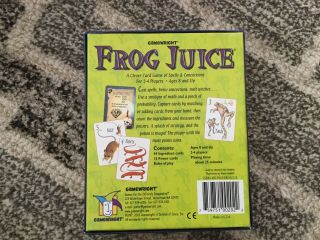 FROG JUICE Card Game 1997 Version Complete Rare Game By Gamewright 2