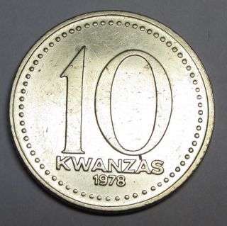 Angola 10 Kwanzas 1978,  Rare