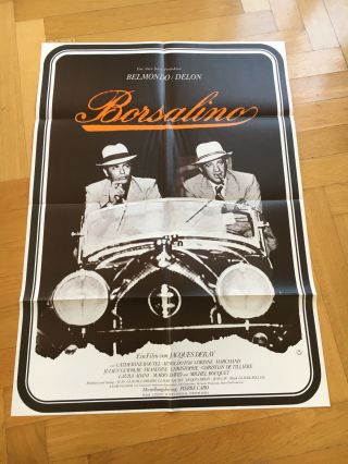 Jean - Paul Belmondo / Alain Delon Borsalino German One Sheet / Poster Rare