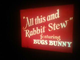 8 Film All this and Rabbit Stew (1941) Bugs Bunny Rare Sound 200ft Reel 5